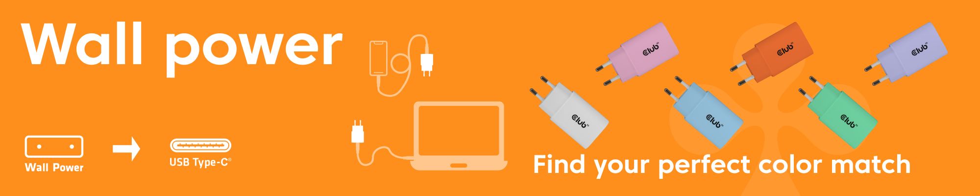 2-Pack USB C Charger 30 Watt Orange
