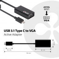 USB 3.1 Tipo C a VGA Adaptador Activo