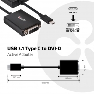 USB 3.1 Type C a DVI-D Adaptador Activo