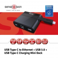 USB Type-C auf Ethernet + USB 3.0 + USB Type-C Charging Mini Dock 