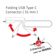 USB Tip-C - Ethernet + USB 3.0 + USB Tip-C Mini Şarj İstasyonu