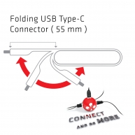 USB Type-C - DP 1.2 + USB 3.0 + Tip C Mini Şarj İstasyonu