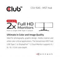 MST Hub USB 3.1 Gen1 Type C to DisplayPort™ 1.2 Dual Monitor