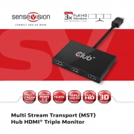 Multi Stream Transport (MST) Hub HDMI® Üç Monitor