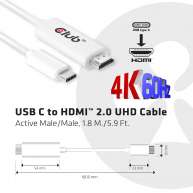 USB C - HDMI 2.0 UHD Aktif Kablo M/M 1.8m/5.91ft