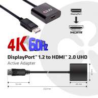 DisplayPort™ 1.2 a HDMI™ 2.0 UHD Adaptador Activo