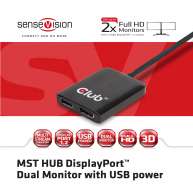 Multi Stream Transport Hub DisplayPort 1.2 Dual Monitör - HDMI