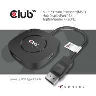 Multi Stream Transport (MST) Hub DisplayPort 1.4 Triple Monitor