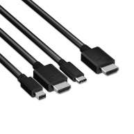 USB tipo C + HDMI™ + Mini DisplayPort™ 1.2 a HDMI™ 4K60Hz HDR M / M Adaptador activo 32AWG