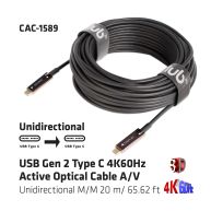 USB Gen 2 Typ C 4K60Hz Aktives Optisches A/V Unidirektional Kabel St./St. 20 m