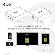 Ladegerät, 4 Anschlüsse, 2x USB-Typ-A   2x Typ-C bis zu 112W, Power Delivery (PD) Unterstützung