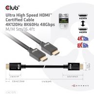 Ultra High Speed HDMI™ 4K120Hz, 8K60Hz Zertifiziertes Kabel 48Gbps St/St 5m