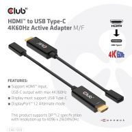 HDMI auf USB Typ-C 4K60Hz aktiver Adapter St./B. 