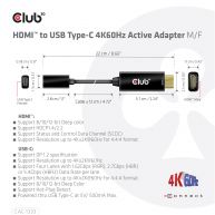 HDMI auf USB Typ-C 4K60Hz aktiver Adapter St./B. 