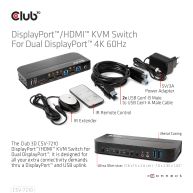 Conmutador KVM DisplayPort/HDMI para DisplayPort dual 4K 60Hz