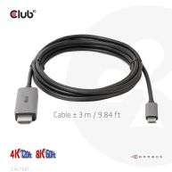 Cable activo USB Gen2 Tipo-C a HDMI 4K120Hz 8K60Hz HDR10  con DSC1.2 M/M 3m/9.84ft