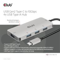 USB Gen2 Type-C to 10Gbps 4x USB Type-A Hub