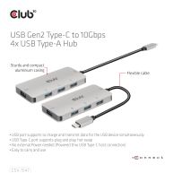 HUB USB Gen2 Tipo-C a 4x USB Tipo-A 10 Gbps