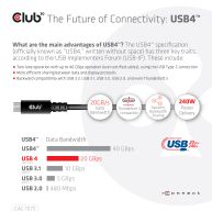 USB4 Gen2x2 Typ-C Bi-Direktionales USB-IF Zertifiziertes Kabel 4K60Hz, Daten 20Gbps, PD 240W(48V/5A) EPR St./St. 2m 