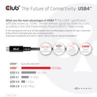 USB4 Gen3x2 Type-C Bi-Direktional Kabel 8K60Hz 40Gbps PD 240W(48V/5A) EPR St/St 2m 