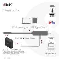 Adaptador activo USB Gen2 tipo C a HDMI 8K60Hz o 4K120Hz HDR10+ con DSC1.2 con  Power Delivery 3.0 M/F