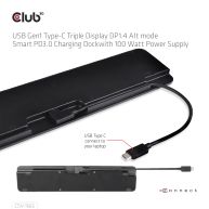 USB Gen1 Type-C Triple Display DP1.4 Alt mode Smart PD3.0 Charging Dock with 100 Watt Power Supply