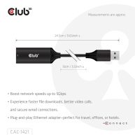 USB 5Gbps Typ-A auf RJ45 Ethernet M/F