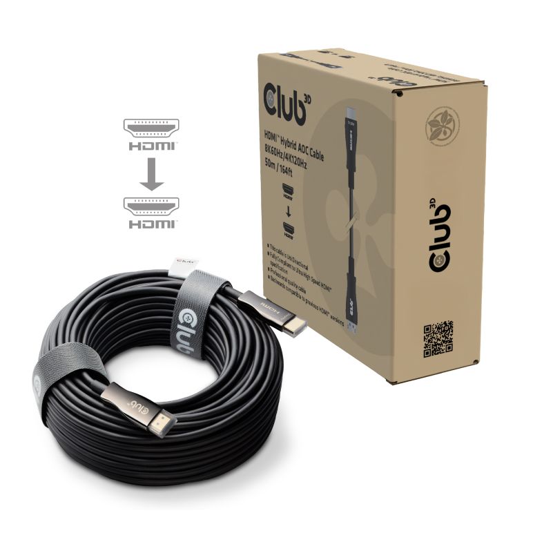 HDMI™ Hybrid AOC Cable 8K60Hz/4K120Hz 50m/164.04 ft