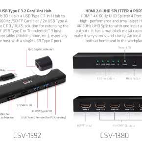 Reviews of the CLUB 3D CSV-1380 and CSV-1592. By PureGaming.es 