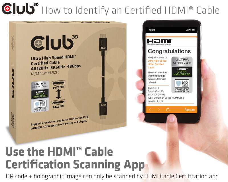 Aplicación de certificación de cable HDMI